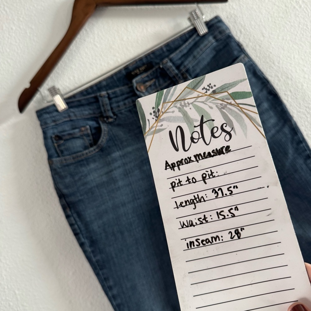 Nine West Y2K Jeans Denim Bootcut Medium Wash Mid Rise Zip Closure Size 6 / 27 - Picture 15 of 16
